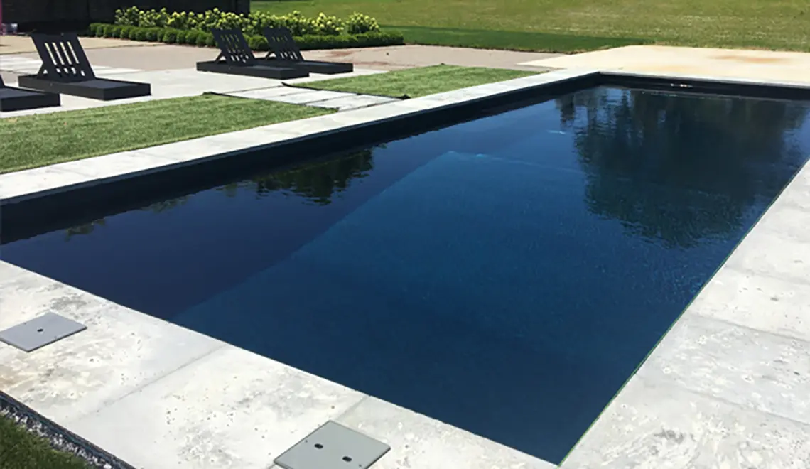 Leisure Pools The Grand rectangular fiberglass pool deep end stunning finish by Leisure Pools Sarasota